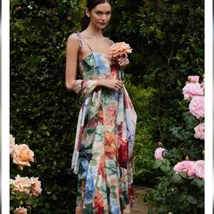 Alice + Olivia Jeanette Paneled Midi Dress